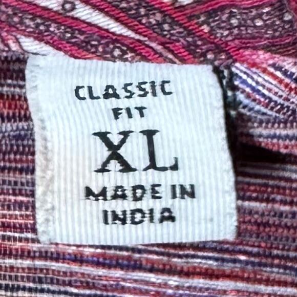 Robert Graham Long Sleeve Pink & Purple Print Button-Up Shirt size XL - Picture 6 of 10